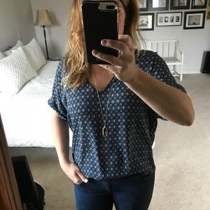 Lush Short Sleeve Blouse